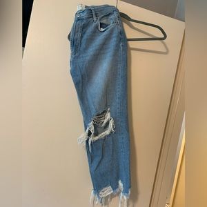 Free people ankle length straight leg jeans